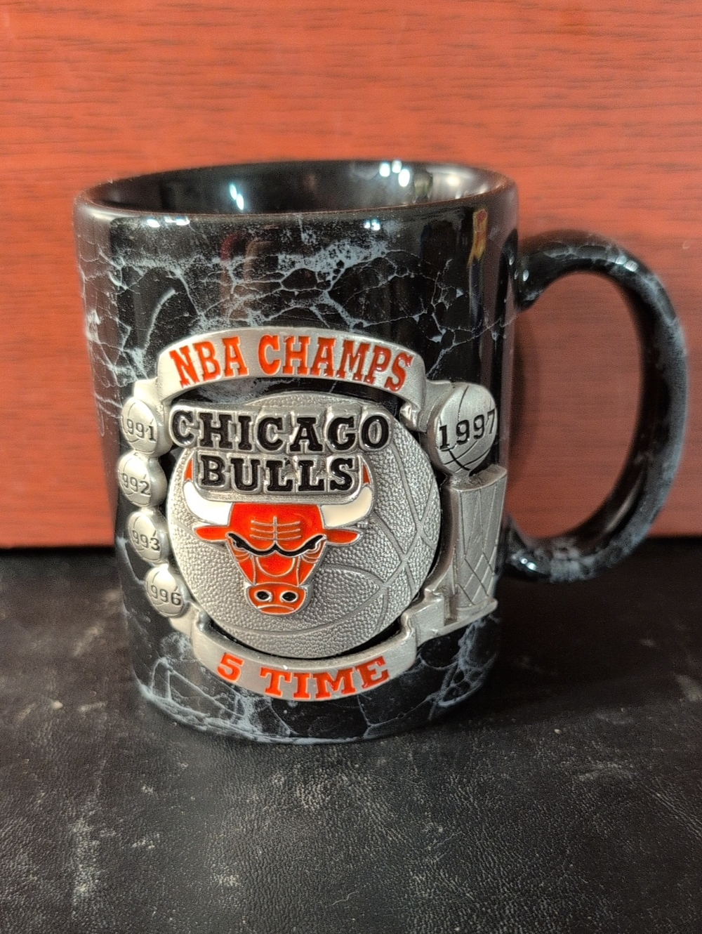 1997 Chicago Bulls 5 Time NBA Champs Commemorative Coffee Mug